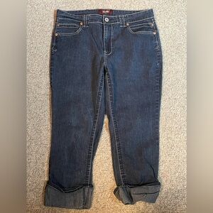 Women's Angels Jeans Size 14 Blue Denim Capris